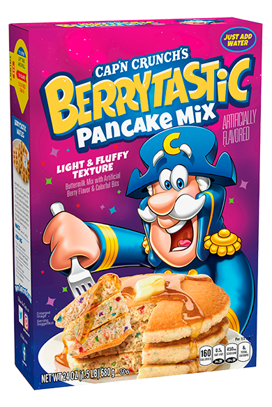 Bag of Cap’n Crunch’s Berrytastic Pancake Mix