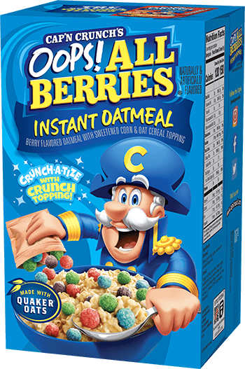 Bag of Cap'n Crunch® Instant Oatmeal - Oops! All Berries