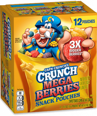 Cap’n Crunch’s Crunch Mega Berries Snack Pouches